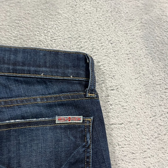 Hudson Jeans Womens 27 Blue Skinny Cuffed Ankle Low Rise Y2K Distressed USA Made - Picture 6 of 13